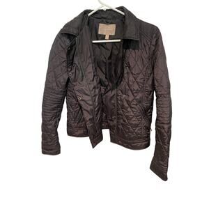 Banana Republic women’s quilted moto jacket black XS P